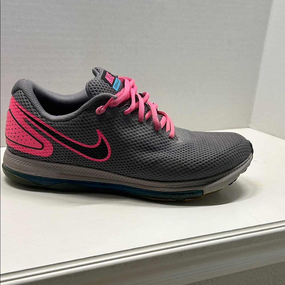 Nike Zoom All Out Low 2 Men's Running Shoes - Gunsmoke/Pink Blast - 10.5